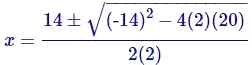 Quadratic Formula Values
